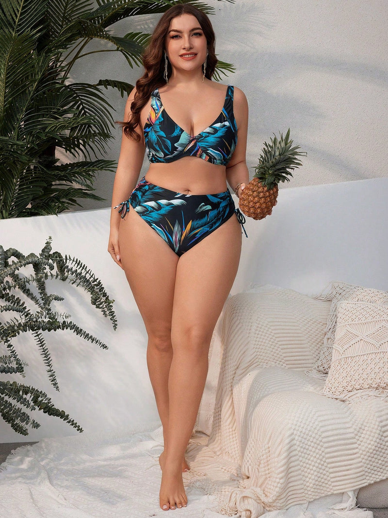 Biquíni Feminino Cintura Alta Com Nó Lateral - Allegra. Plus Size