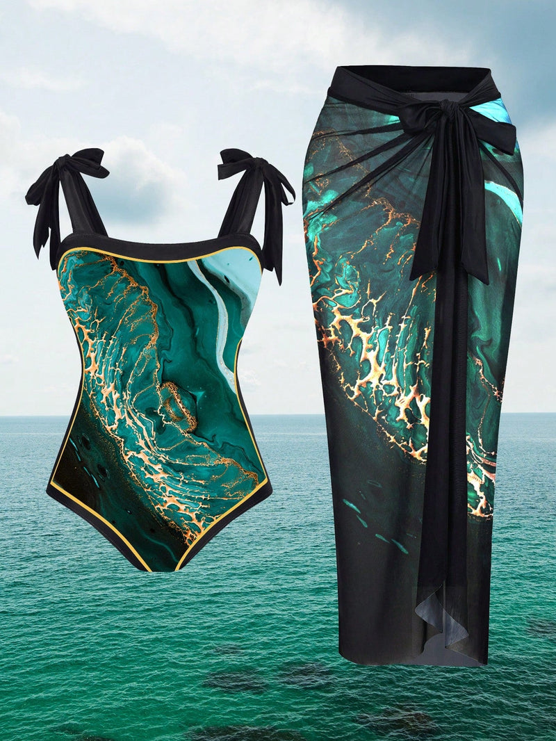 Maiô Feminino com Saída de Praia - Margo. Plus Size