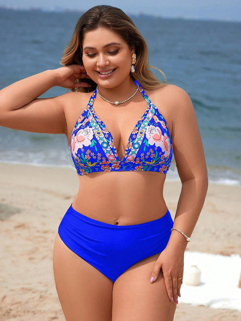 Biquini feminino cintura alta - Jasmim. Plus Size