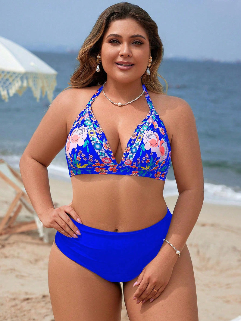 Biquini feminino cintura alta - Jasmim. Plus Size