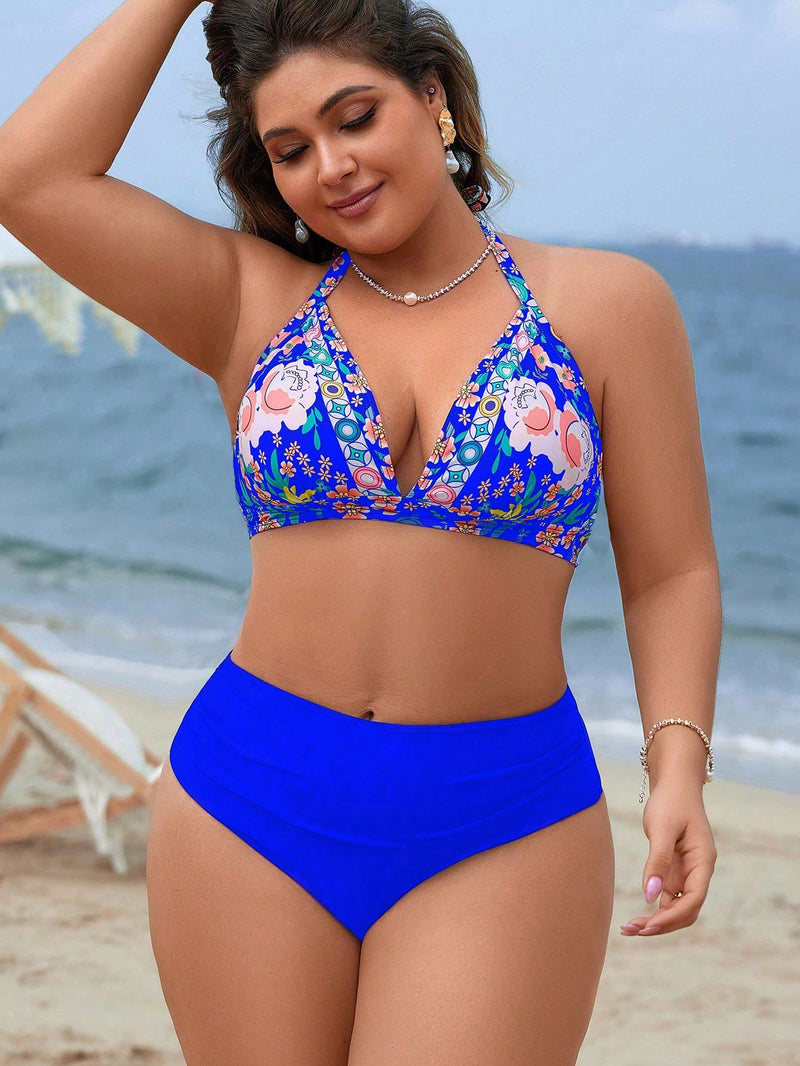 Biquini feminino cintura alta - Jasmim. Plus Size