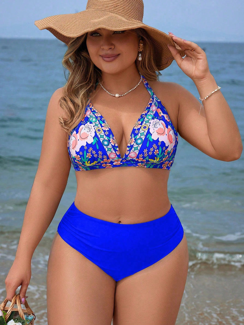 Biquini feminino cintura alta - Jasmim. Plus Size