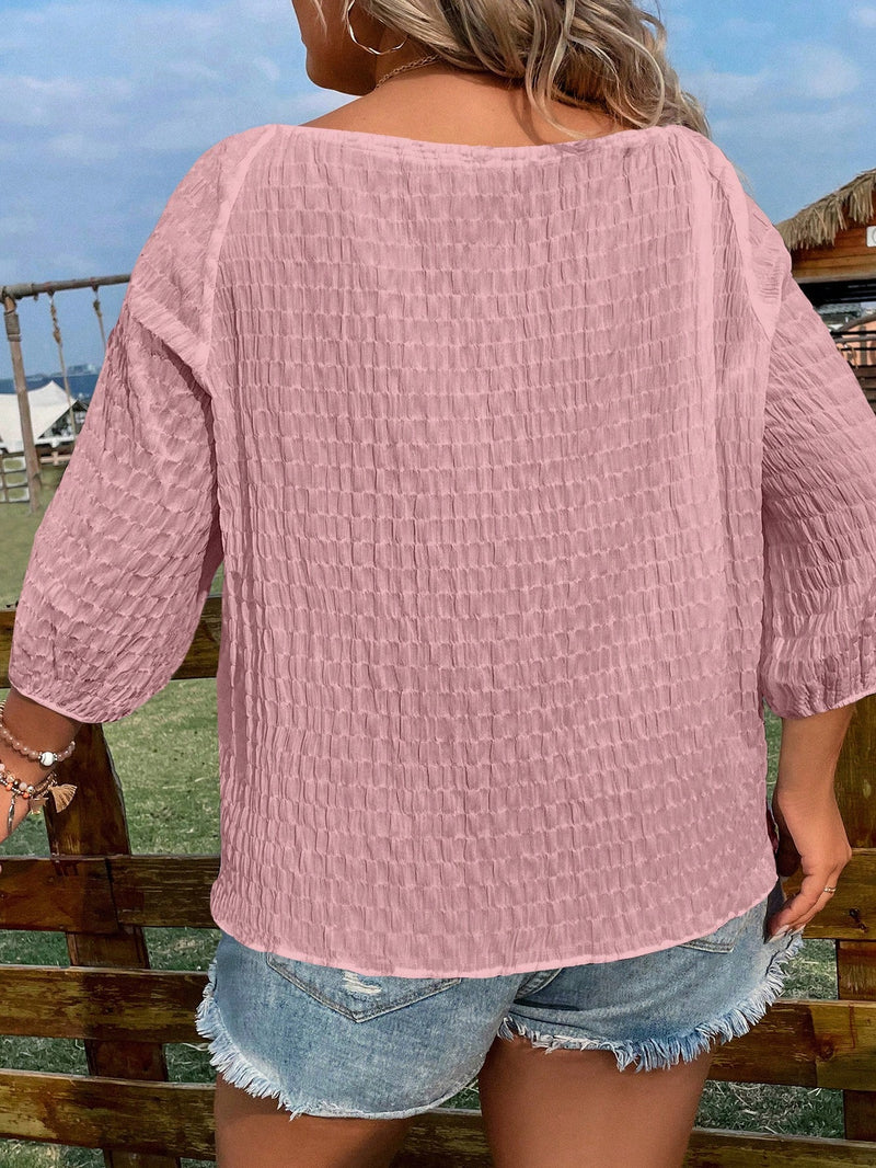 Blusa Feminina com laço na gola. Plus Size - Mirna