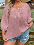 Blusa Feminina com laço na gola. Plus Size - Mirna