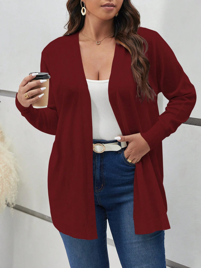 Cardigan Feminina  Com Frente Aberta. Plus Size - Evelin