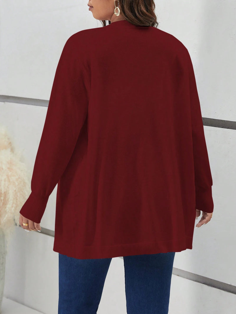 Cardigan Feminina  Com Frente Aberta. Plus Size - Evelin