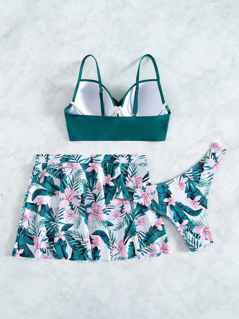 Conjunto de Biquíni Feminino 3 Peças -  Danubia