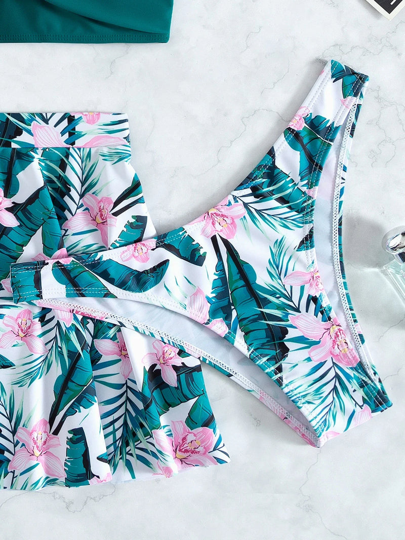 Conjunto de Biquíni Feminino 3 Peças -  Danubia