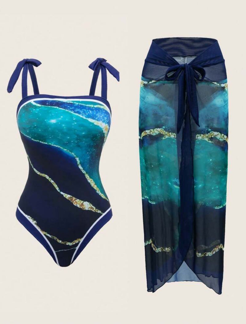 Maiô Feminino com Saída de Praia - Margo. Plus Size