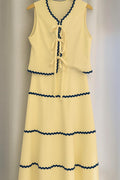 Conjunto feminino com laço Frontal - Leslie