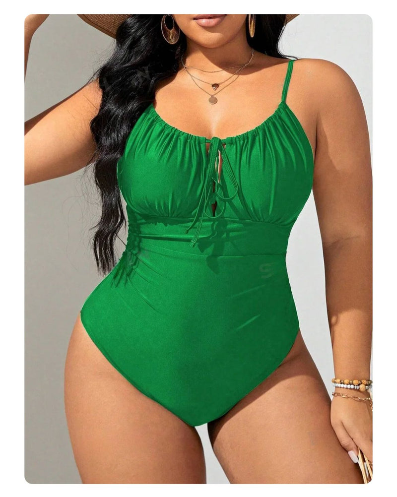 Maio Feminino Busto Franzido Amarração Frontal. Plus Size - Giorgia