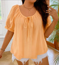 Blusa Feminina  com Babado. Plus Size -  Nina