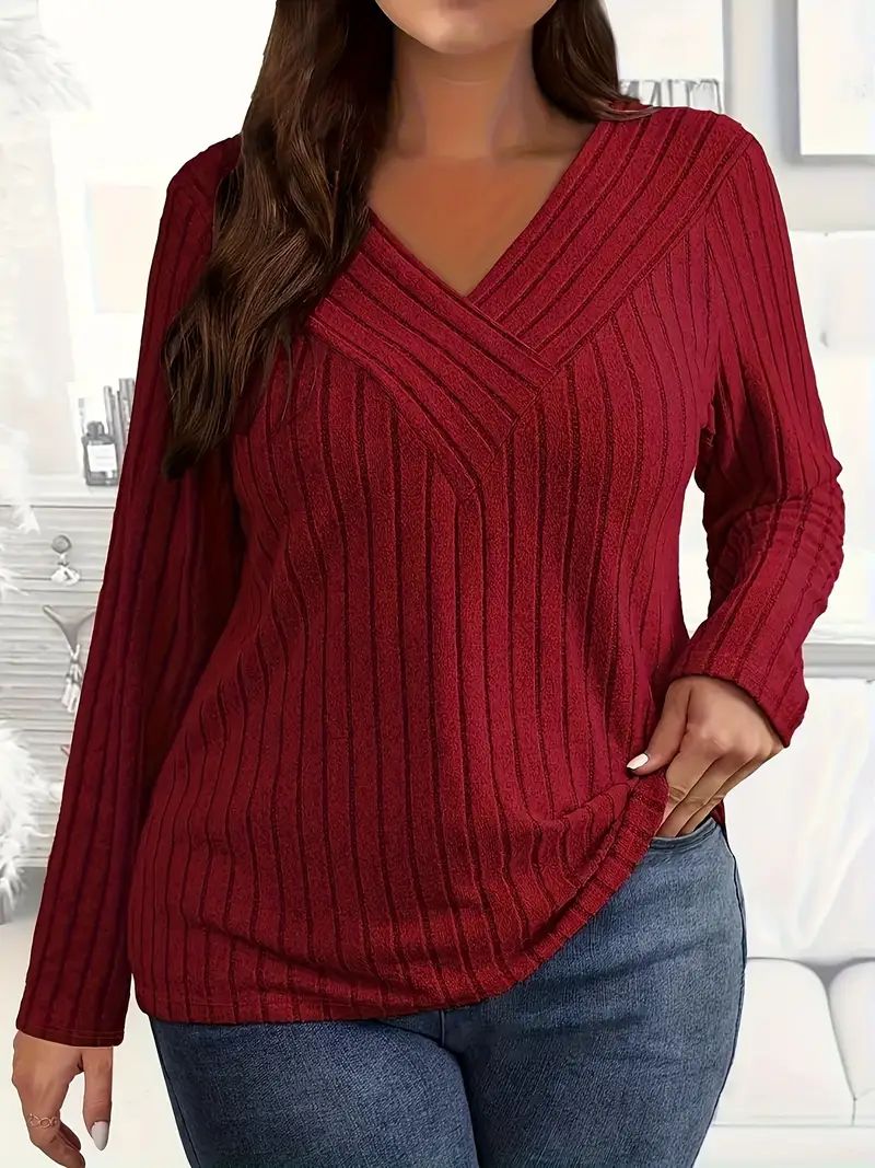 Camisa Feminina De Manga Longa. Plus Size - Rebeca