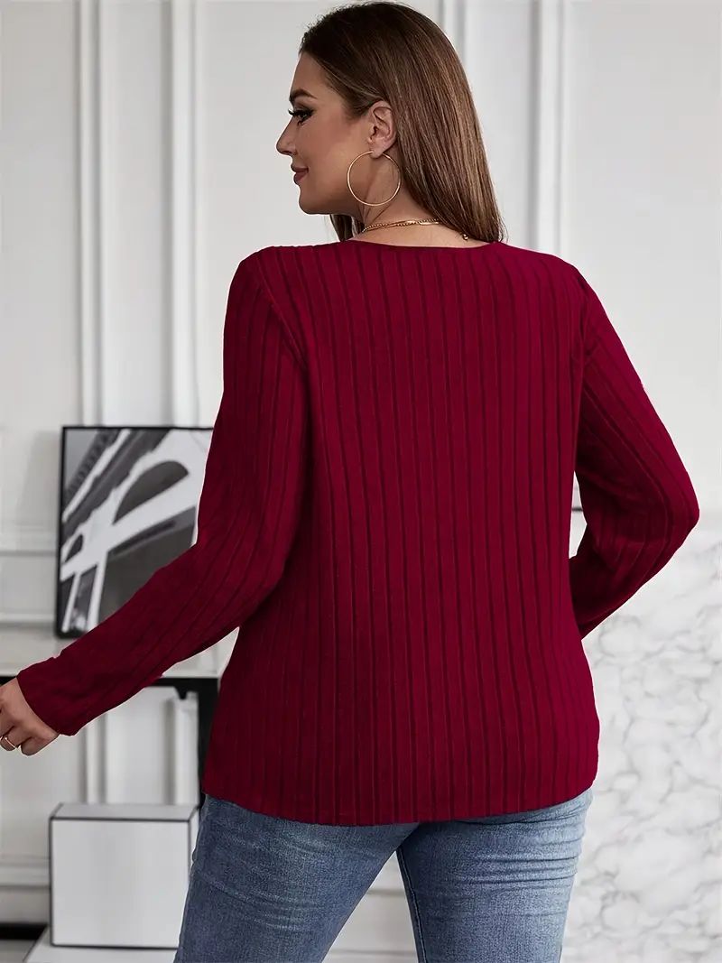 Camisa Feminina De Manga Longa. Plus Size - Rebeca