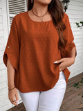 Blusa Feminina  com Ponto Suíço. Plus Size -  Michelle
