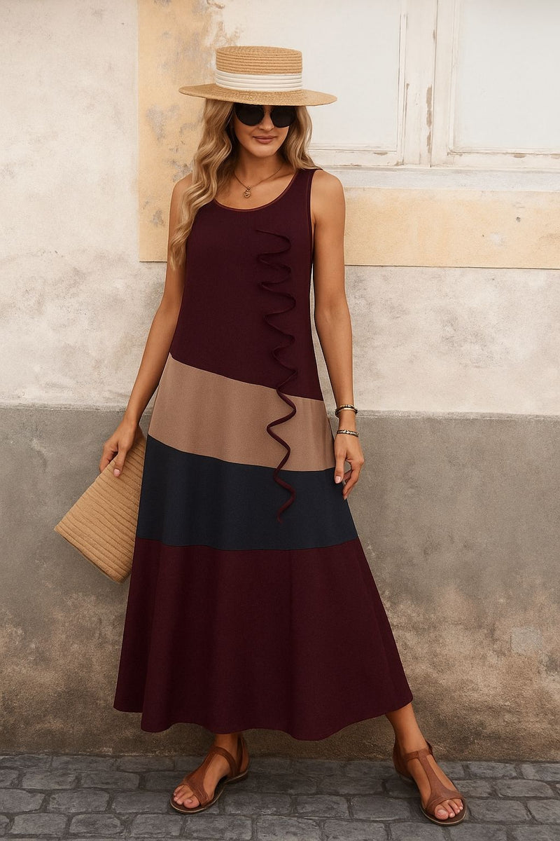 Vestido Feminino com Bloco de cores - Charlotte
