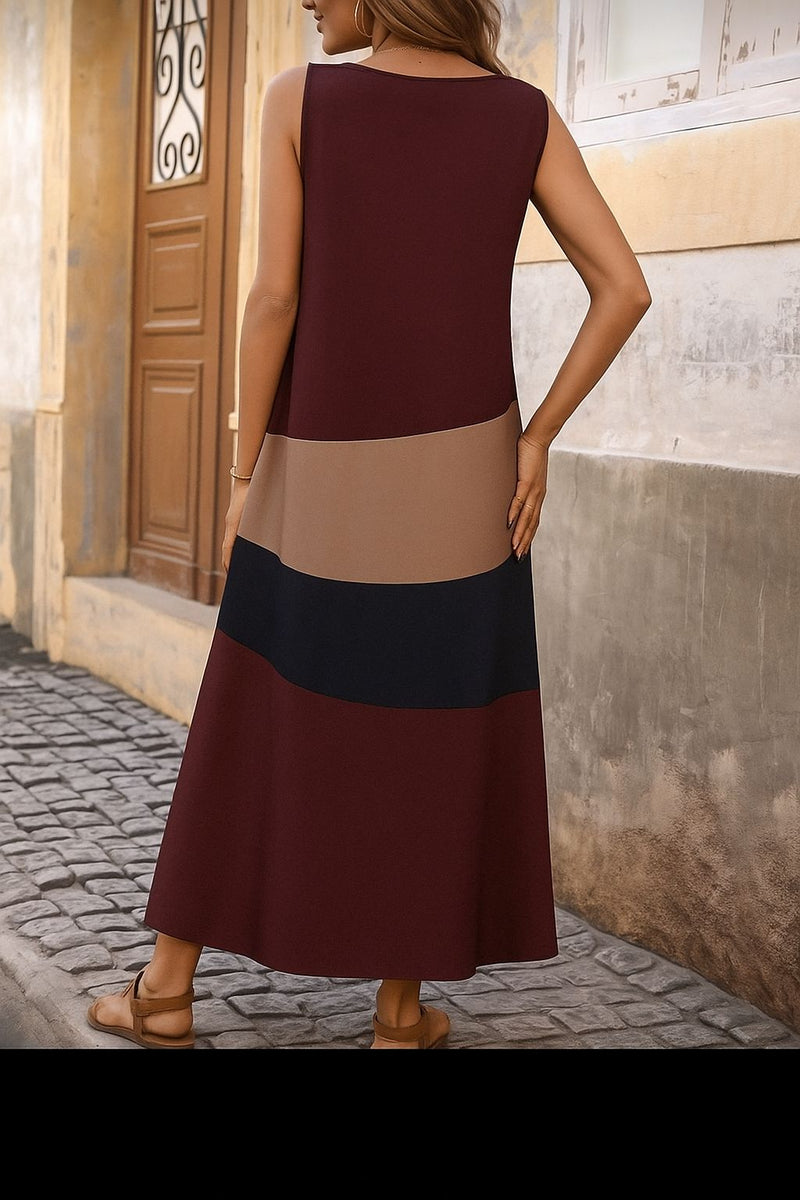 Vestido Feminino com Bloco de cores - Charlotte