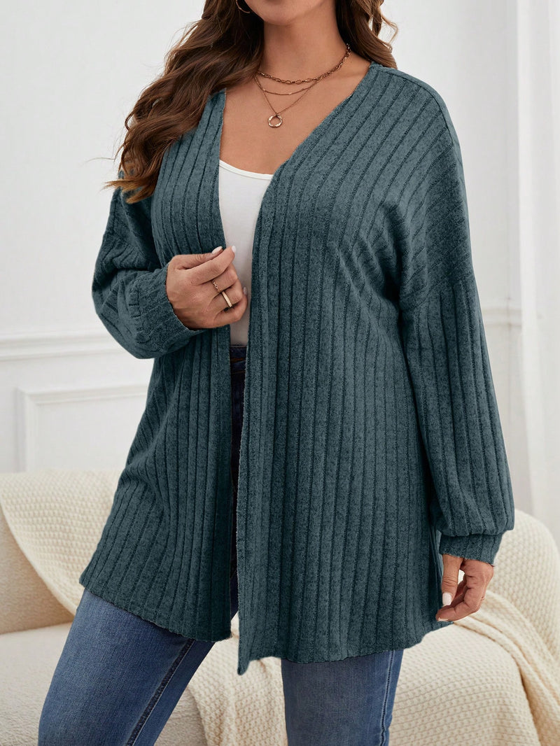 Casaco Feminino Aberto de Ombro Caído. Plus Size - Luci