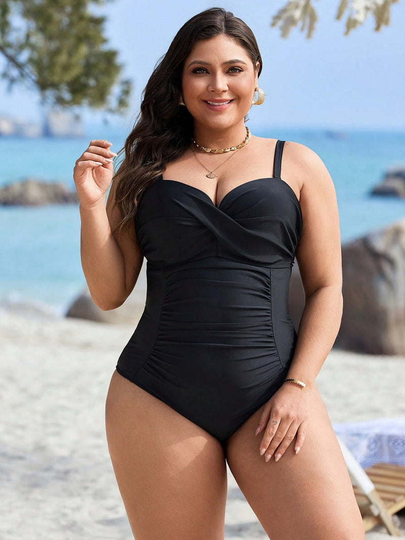 Maiô Feminino  Frente Franzida. Plus Size - Marly