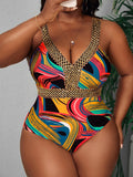 Maiô Feminino Multicolor Plus Size