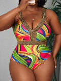 Maiô Feminino Multicolor Plus Size