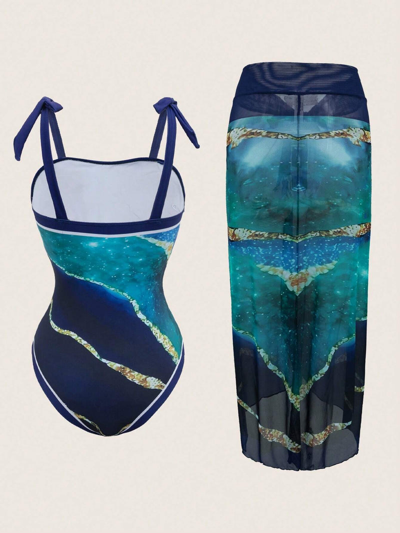 Maiô Feminino com Saída de Praia - Margo. Plus Size