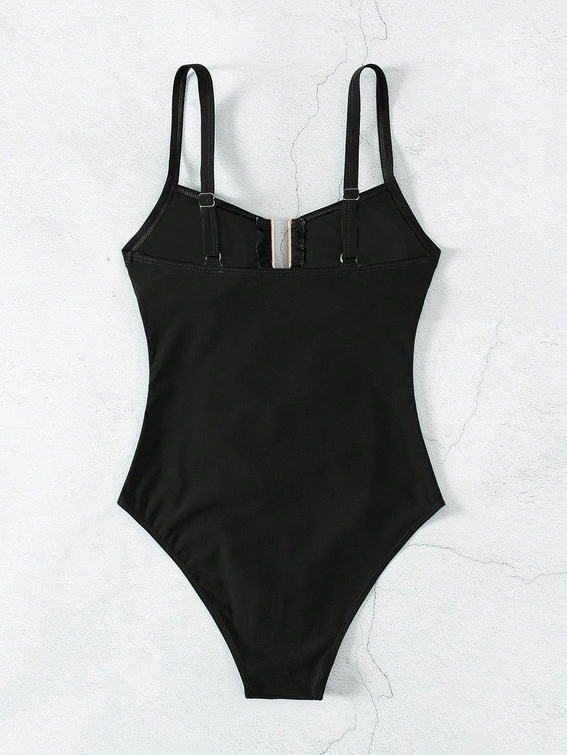 Maiô feminino  Decoração Metálica - Lyla