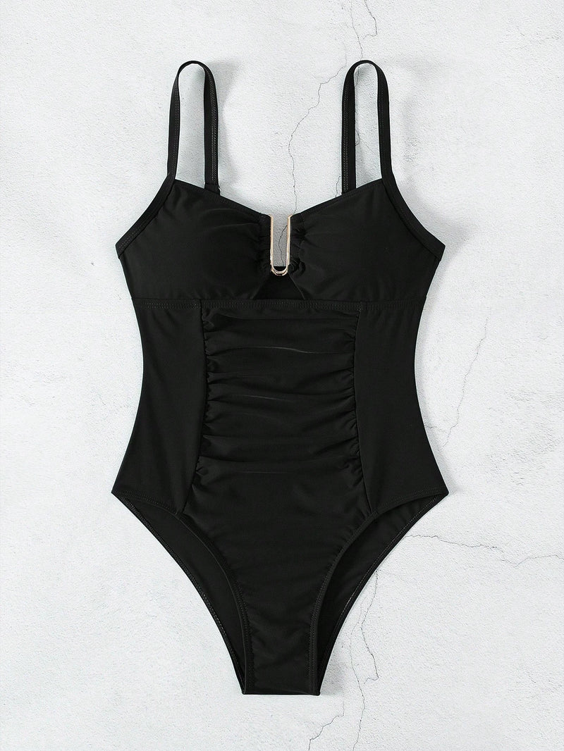 Maiô feminino  Decoração Metálica - Lyla