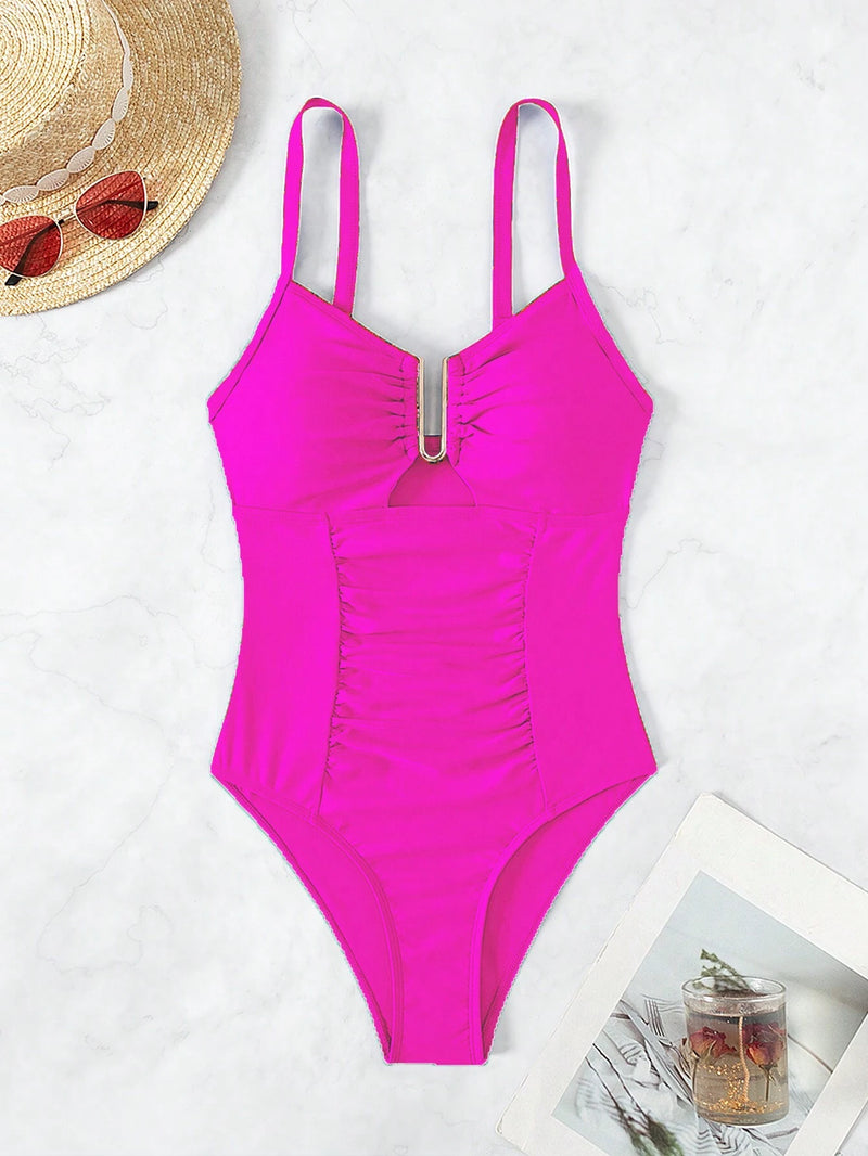 Maiô feminino  Decoração Metálica - Lyla