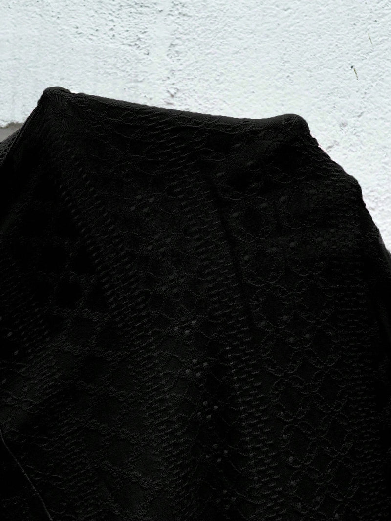 Saída de Praia com Renda Contrastante e Mangas com Babados - Kora. Plus Size