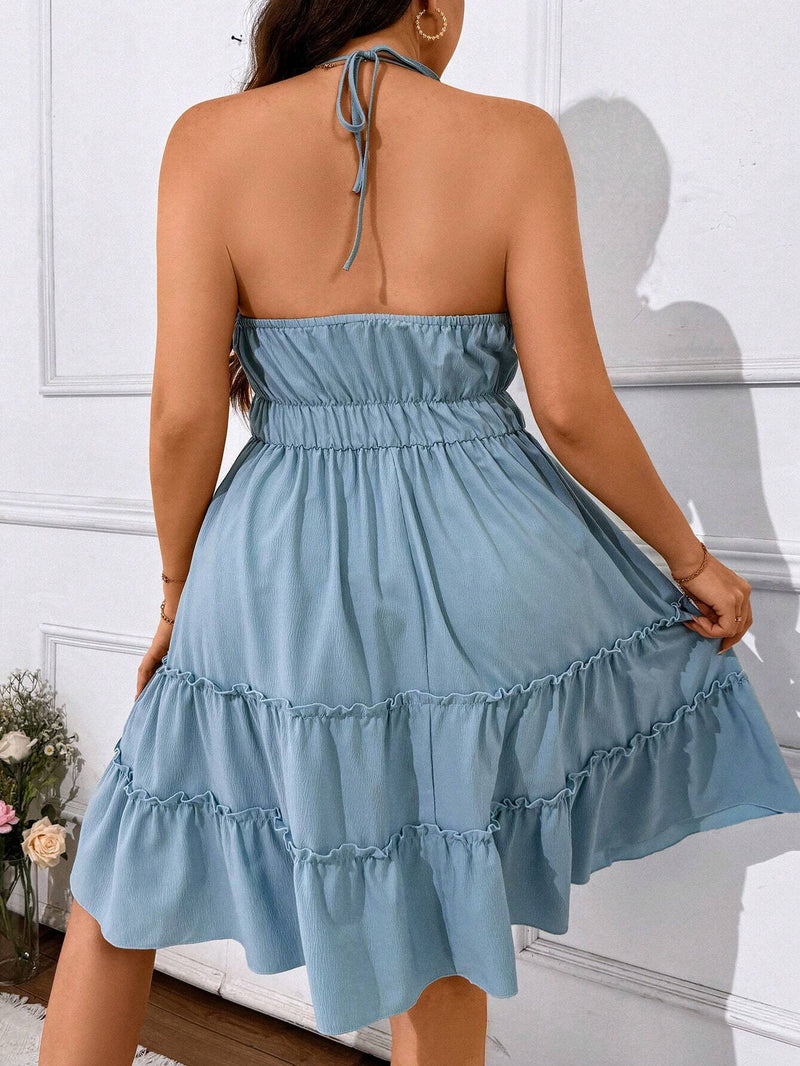 Vestido Feminino curto frente única. Plus Size - Ankara