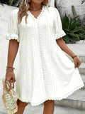 Vestido com Contrastante de Renda Feminino - Jamila. Plus Size
